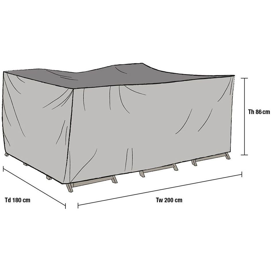 Brafab Møbelovertræk Spisebordssæt 180×200 cm Grå Brafab