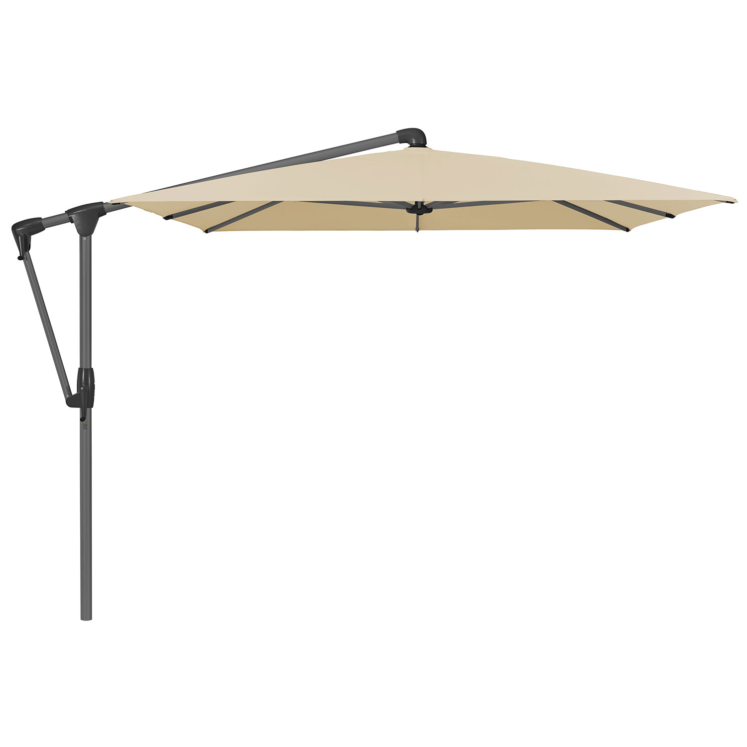 Glatz Sunwing Casa Frithængende Parasol 300×240 cm Kat.4 Antracit Alu/422 Cream Glatz