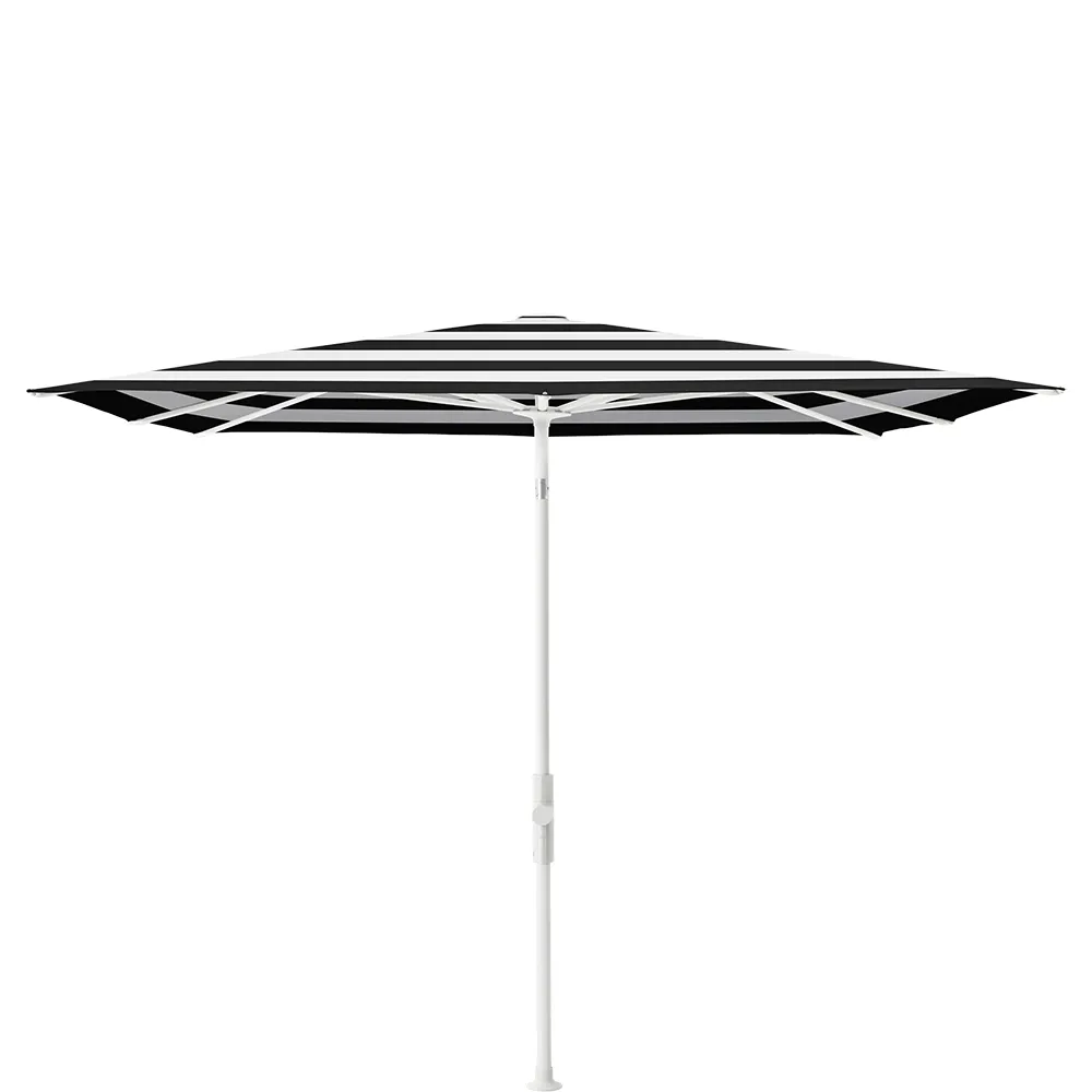 Glatz Twist parasol 240×240 cm matt white Kat.5 810 Black Stripe