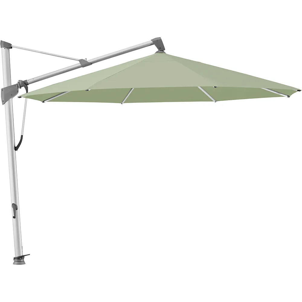 Glatz Sombrano S+ frithængende parasol 400 cm anodiseret aluminium Kat.5 579 Pistacchio