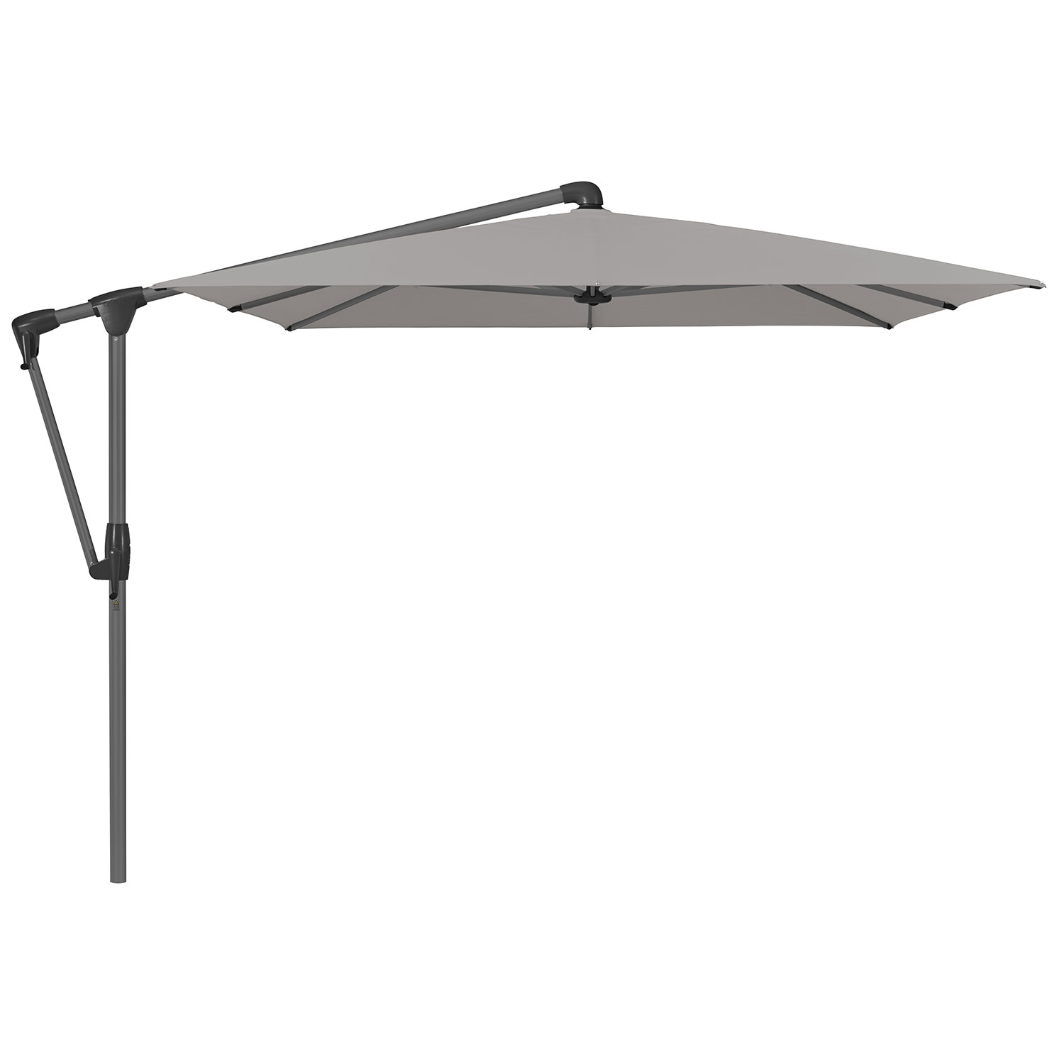 Glatz Sunwing Casa Frithængende Parasol 300×240 cm Kat.5 Antracit Alu/652 Silver Glatz