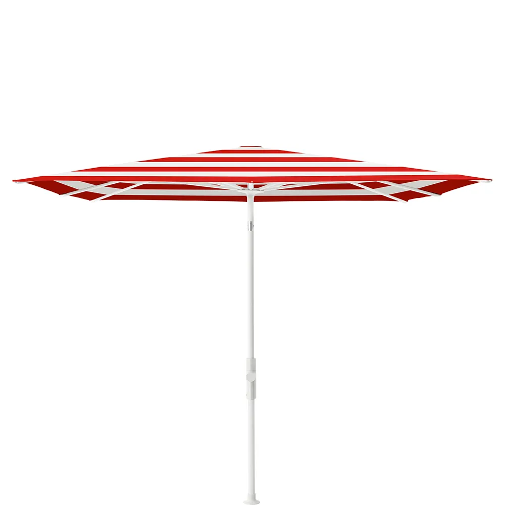 Glatz Twist parasol 240×240 cm matt white Kat.5 800 Red Stripe