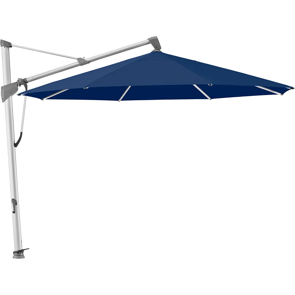 Glatz Sombrano S+ frithængende parasol 400 cm anodiseret aluminium Kat.5 530 Atlantic