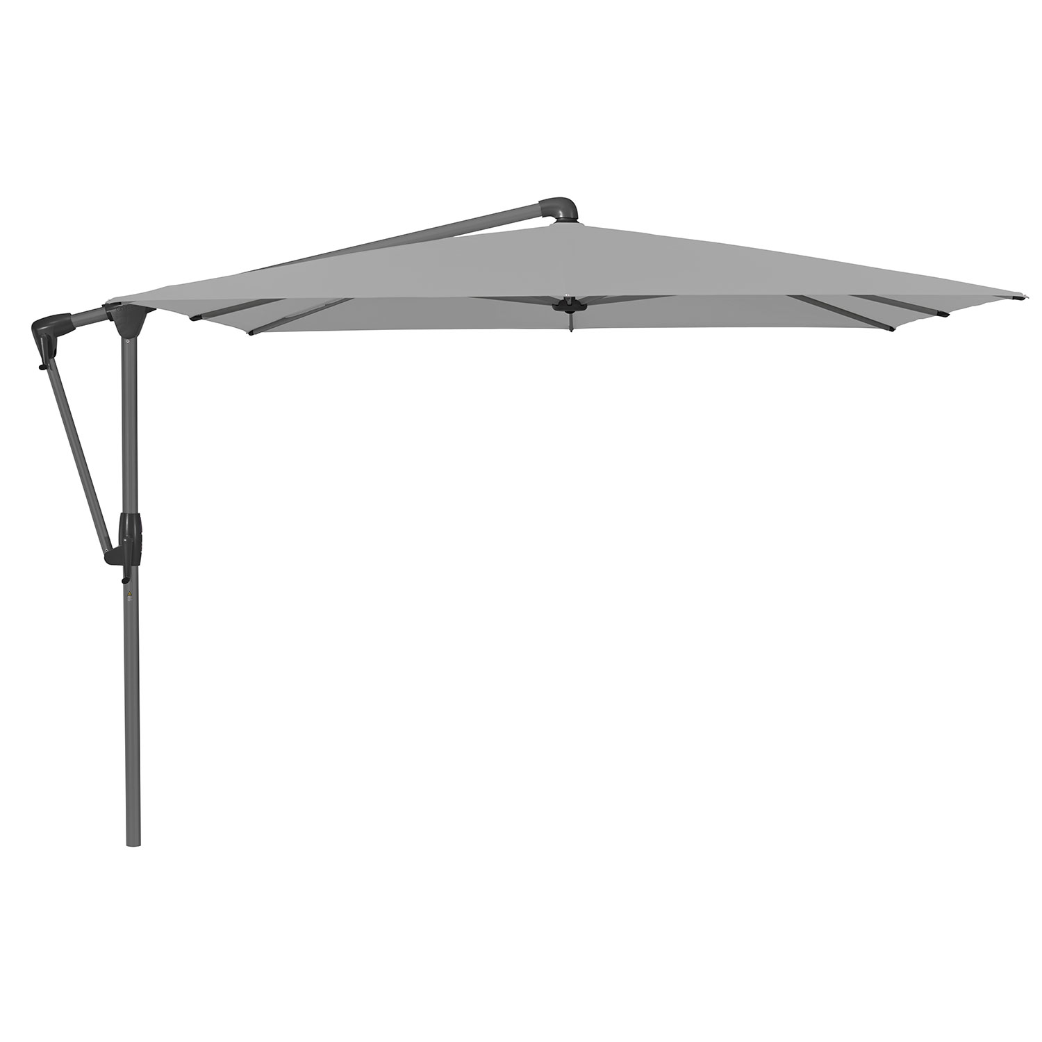 Glatz Sunwing Casa Frithængende Parasol 270×270 cm Kat.5 Antracit Alu/501 Granite Glatz