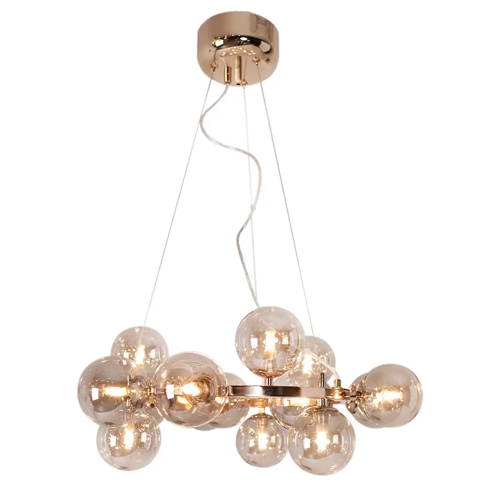 by Rydéns Splendor Loftlampe Ø58cm Guld Amber