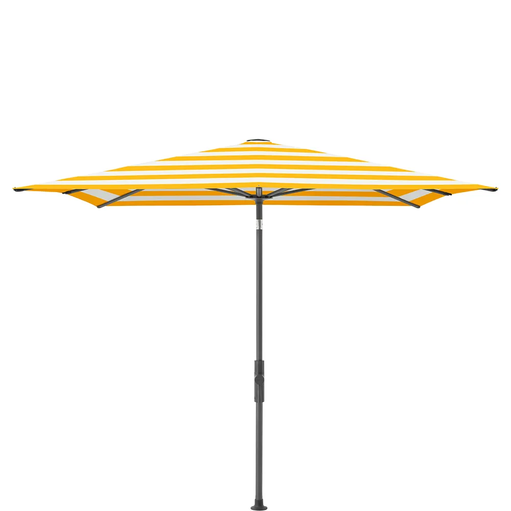 Glatz Twist parasol 240×240 cm anthracite Kat.5 624 Yellow Stripe