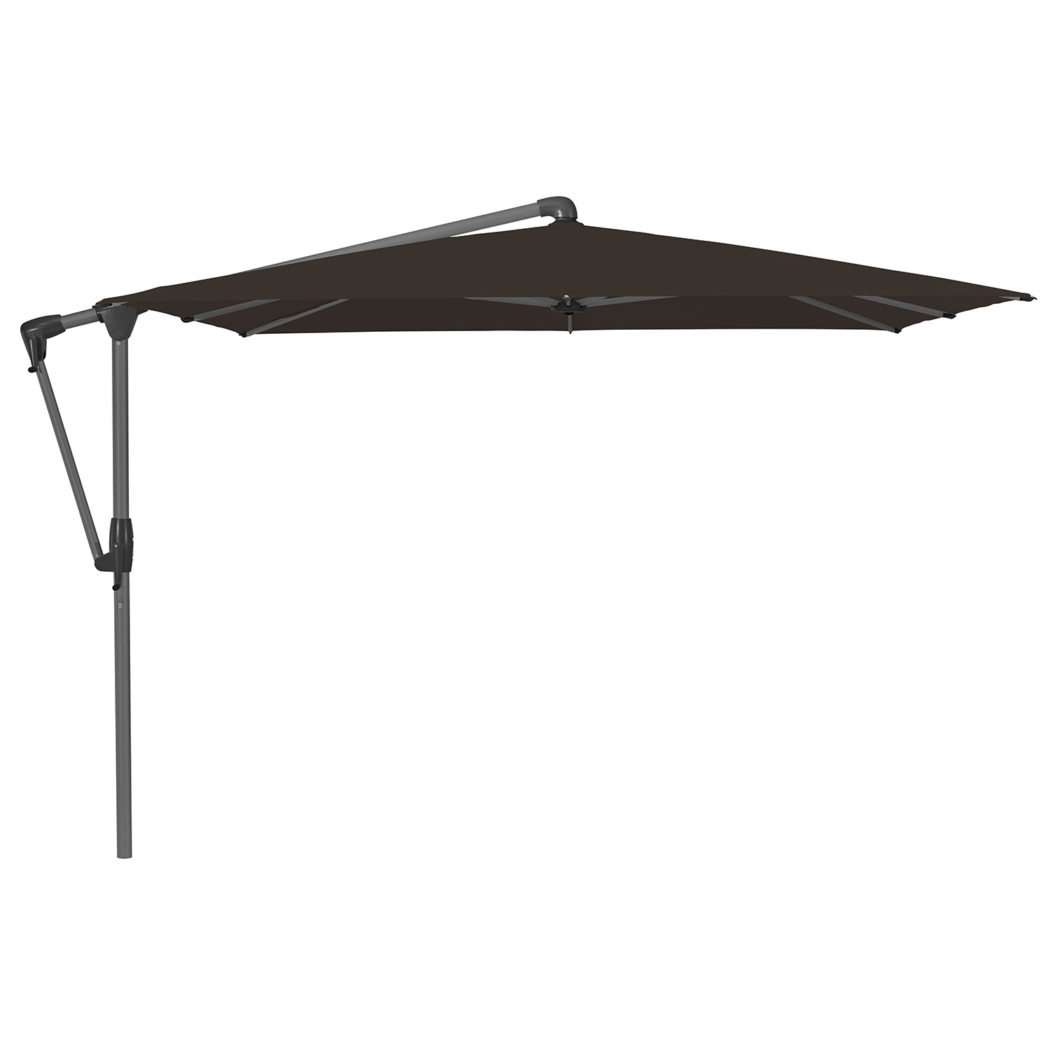 Glatz Sunwing Casa Frithængende Parasol 270×270 cm Kat.4 Antracit Alu/408 Black Glatz