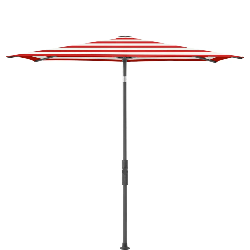 Glatz Twist parasol 250×200 cm anthracite Kat.5 800 Red Stripe