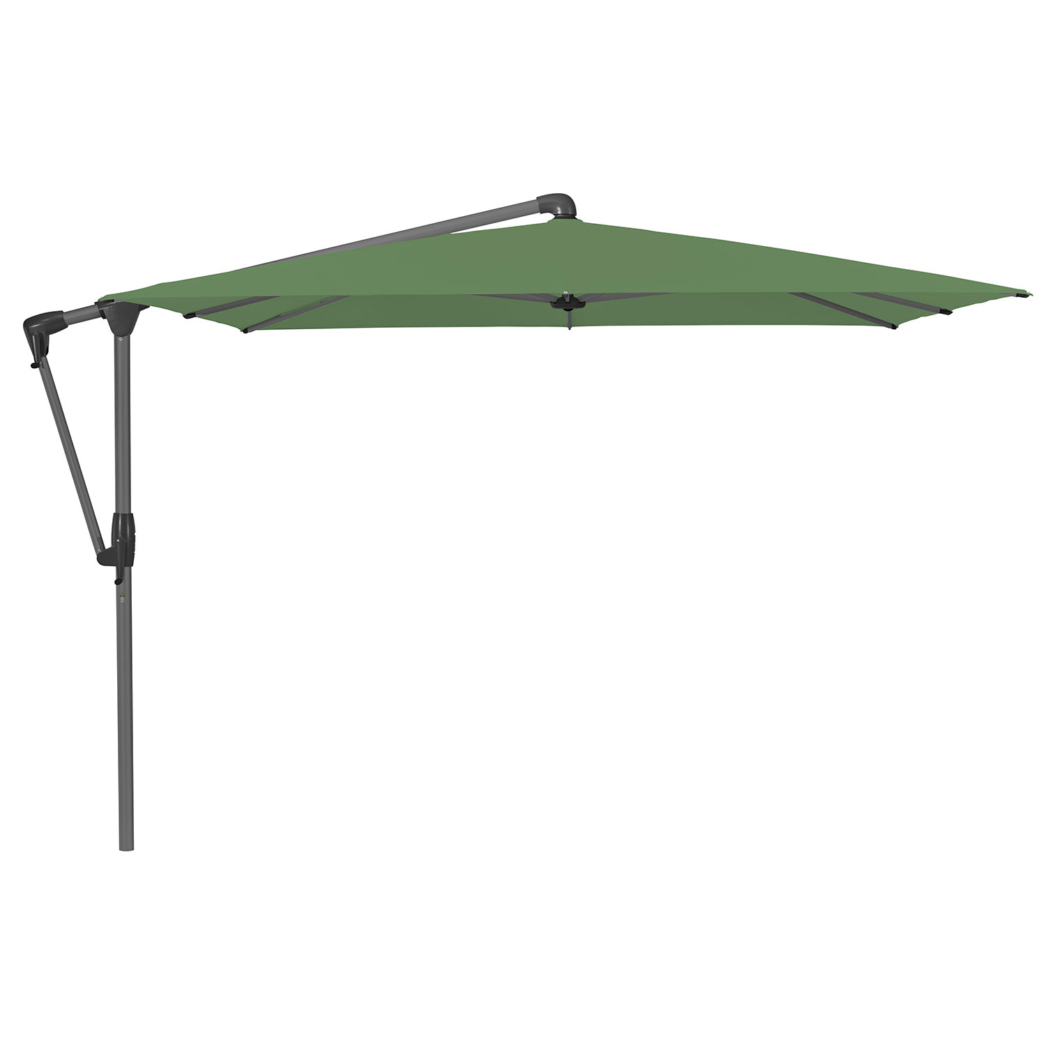 Glatz Sunwing Casa Frithængende Parasol 270×270 cm Kat.5 Antracit Alu/677 Nile Glatz