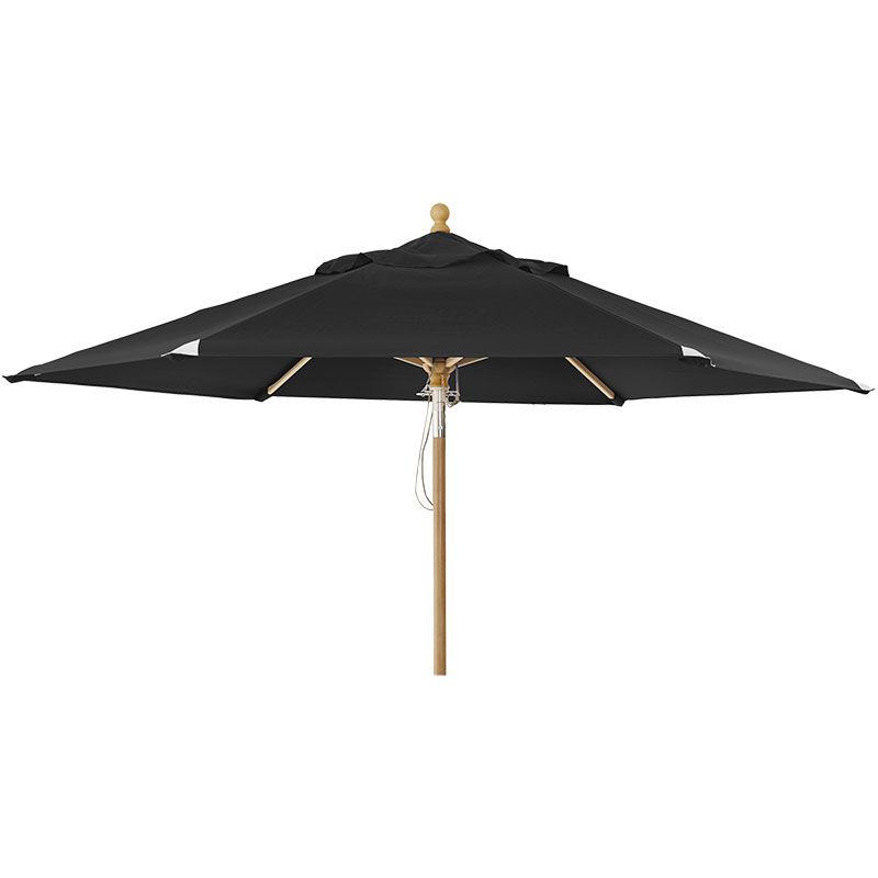 Brafab Trieste Træparasol 250 cm Sort Brafab