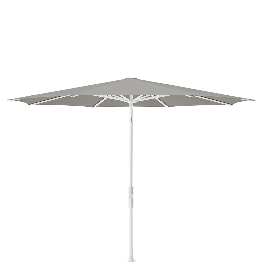 Glatz Twist 270 cm parasol matt white Kat.5 558 Steel