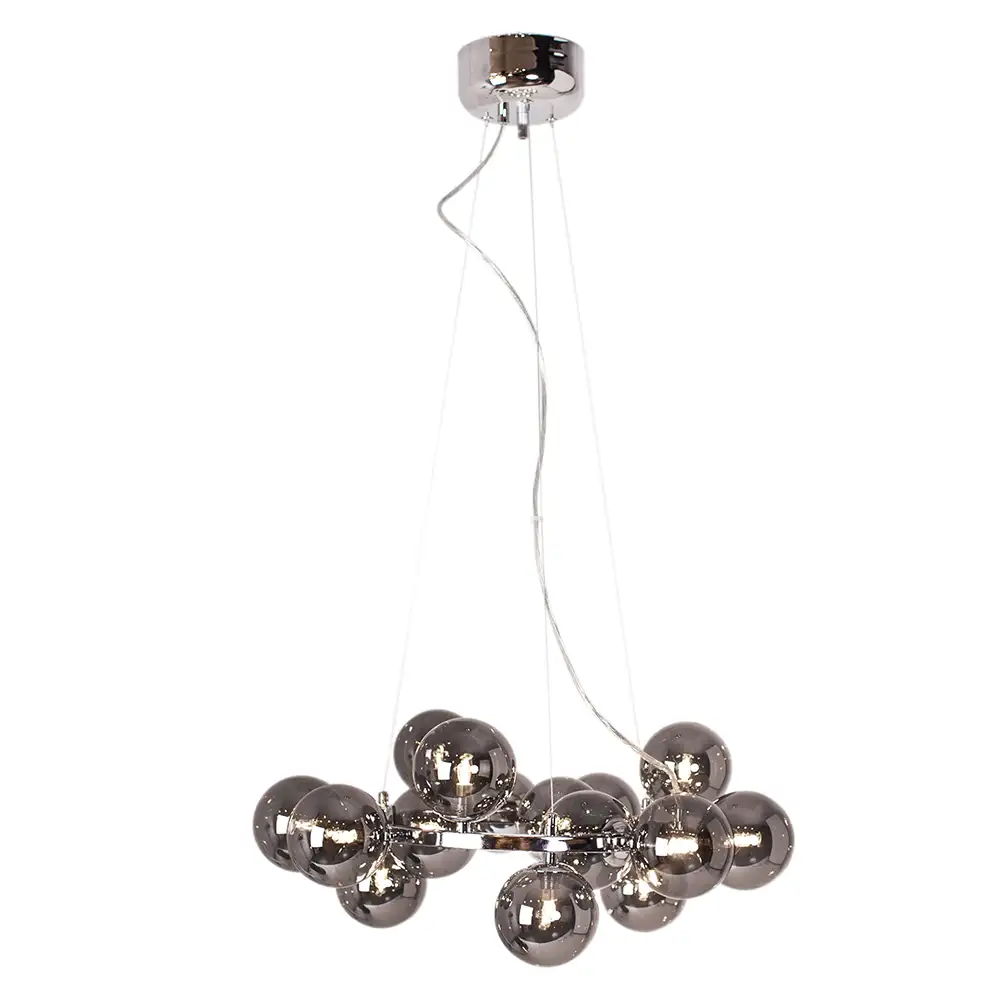 by Rydéns Splendor Loftlampe Ø58cm Krom Røggrå