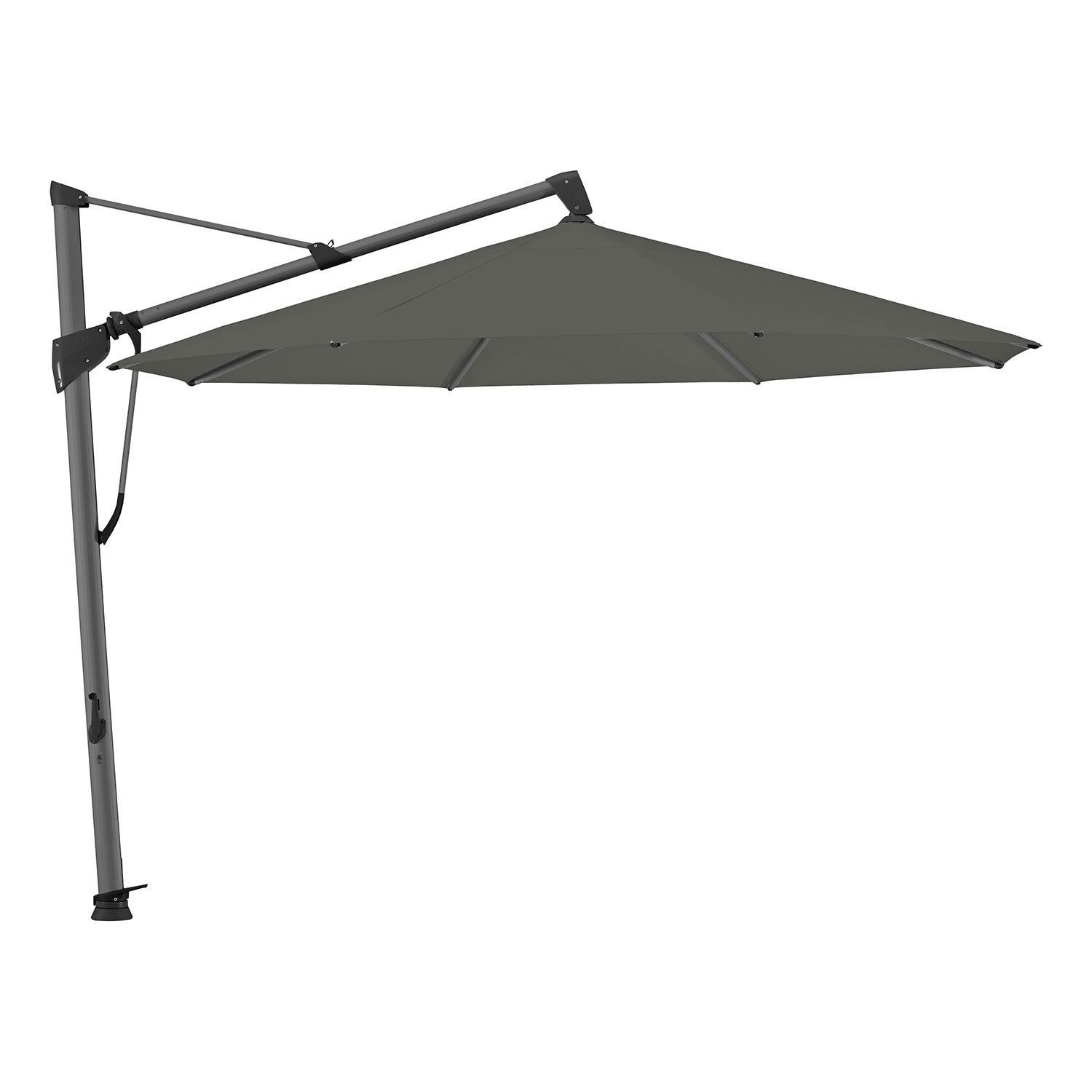 Glatz Sombrano S+ Frithængende Parasol 350 cm Kat.5 Antracit Alu/669 Carbone Glatz