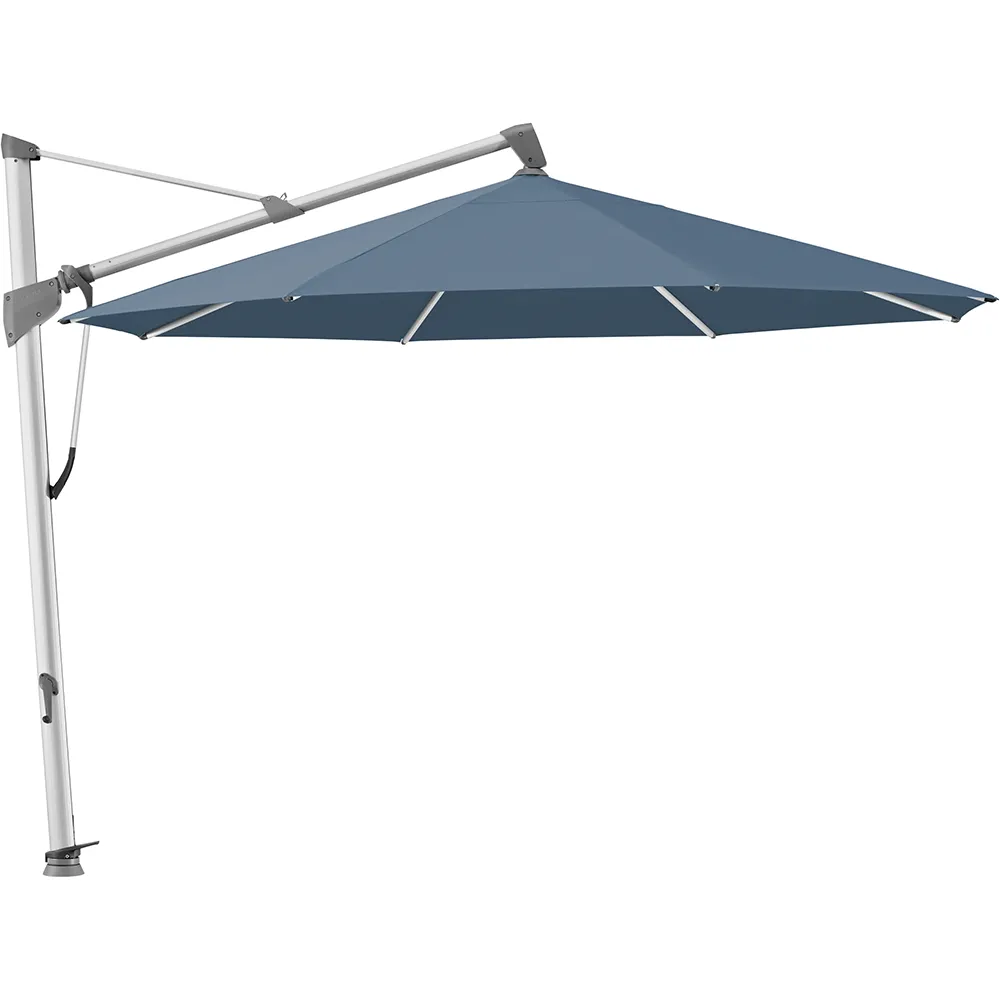 Glatz Sombrano S+ frithængende parasol 400 cm anodiseret aluminium Kat.5 600 Wave