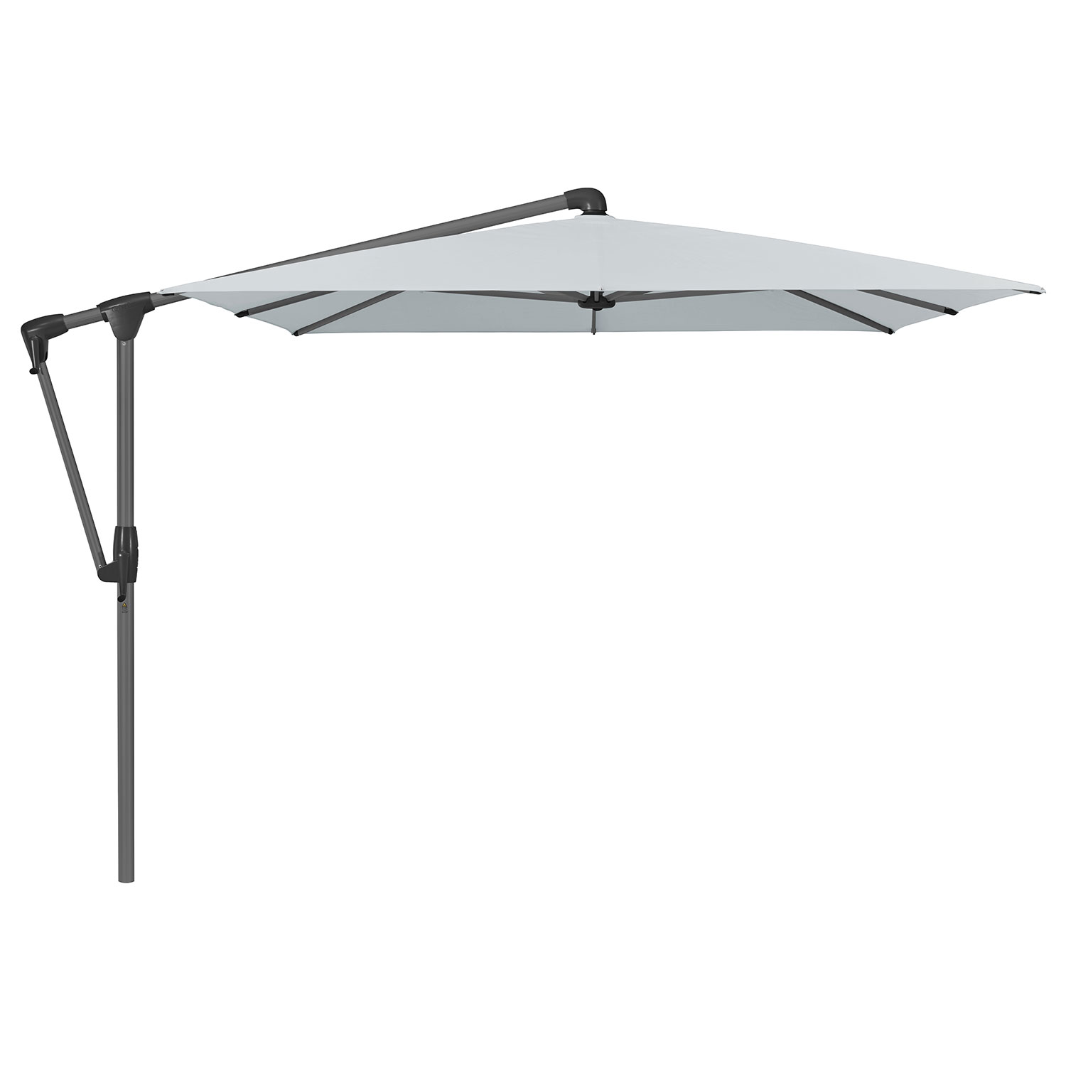 Glatz Sunwing Casa Frithængende Parasol 300×240 cm Kat.5 Antracit Alu/665 Chrome Glatz