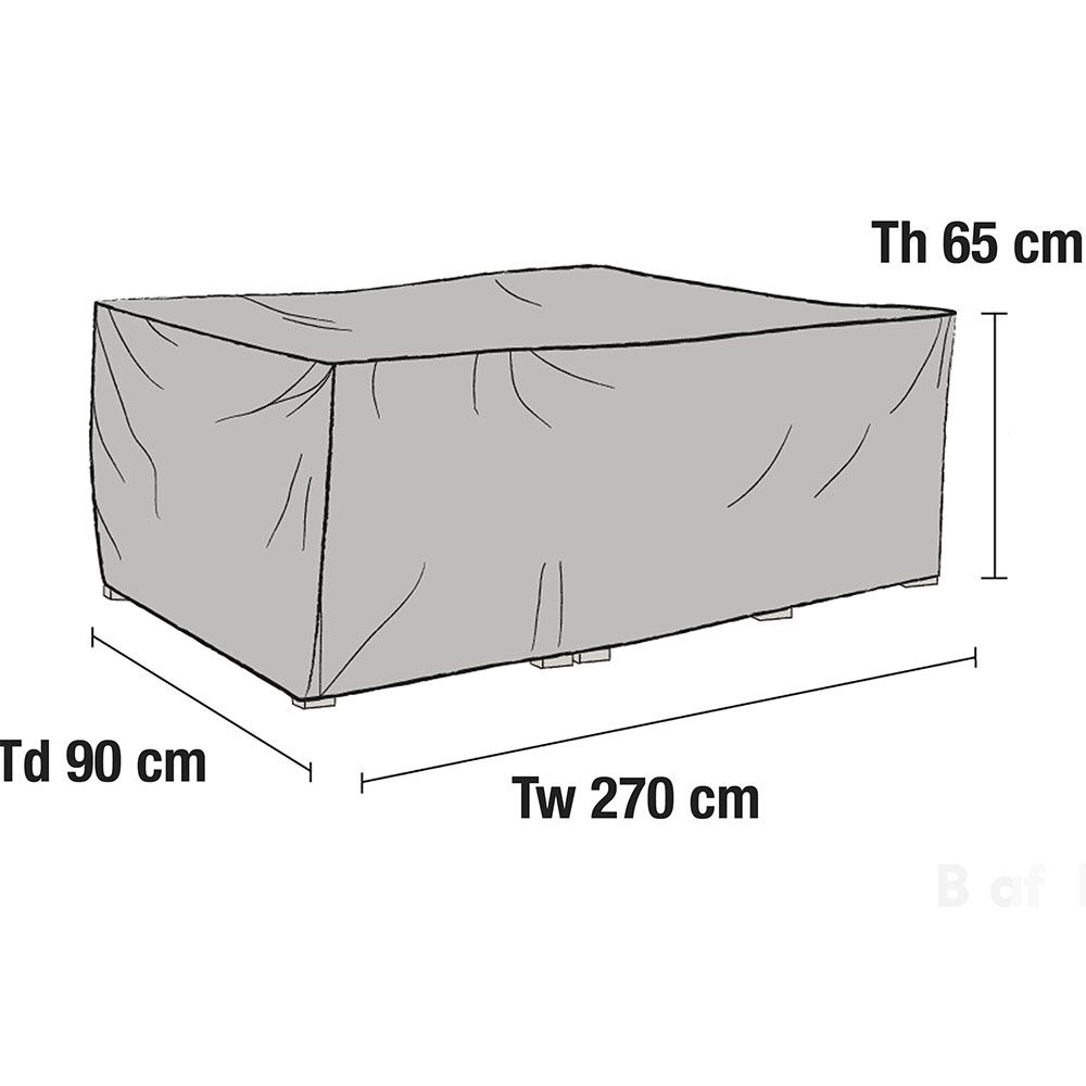 Brafab Møbelovertræk 90×270 cm Højde 65 cm Grå Brafab