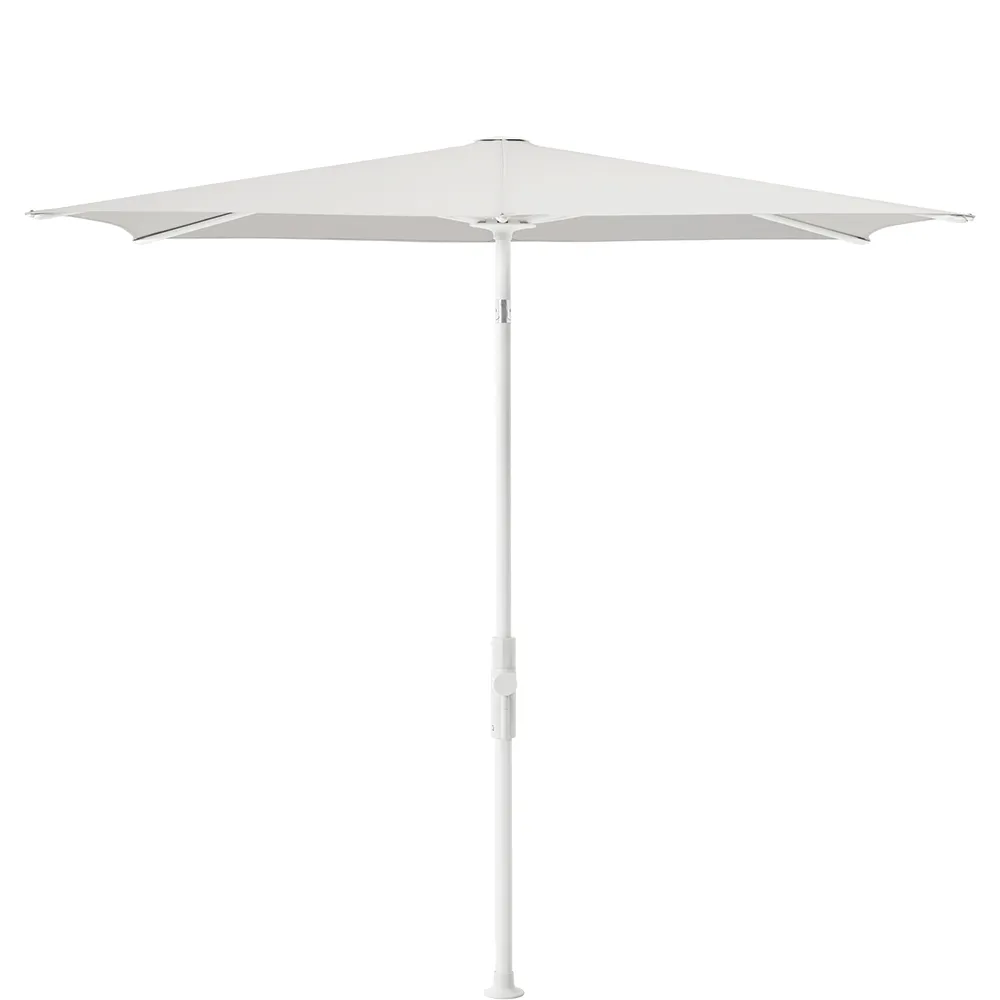 Glatz Twist parasol 250×200 cm matt white Kat.5 665 Chrome