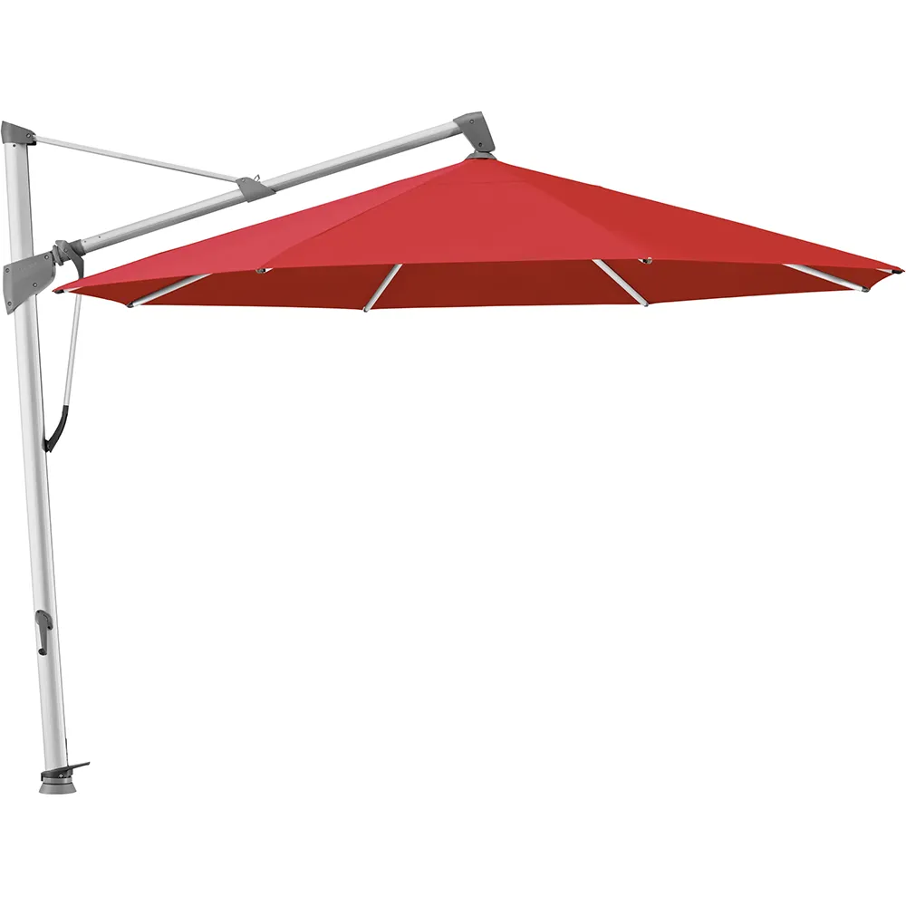 Glatz Sombrano S+ frithængende parasol 350 cm anodiseret aluminium Kat.5 801 Campari