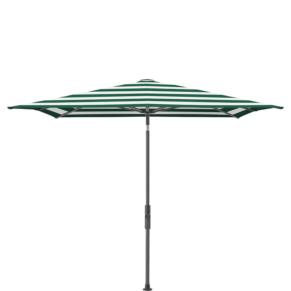 Glatz Twist parasol 240×240 cm anthracite Kat.5 589 Green Stripe