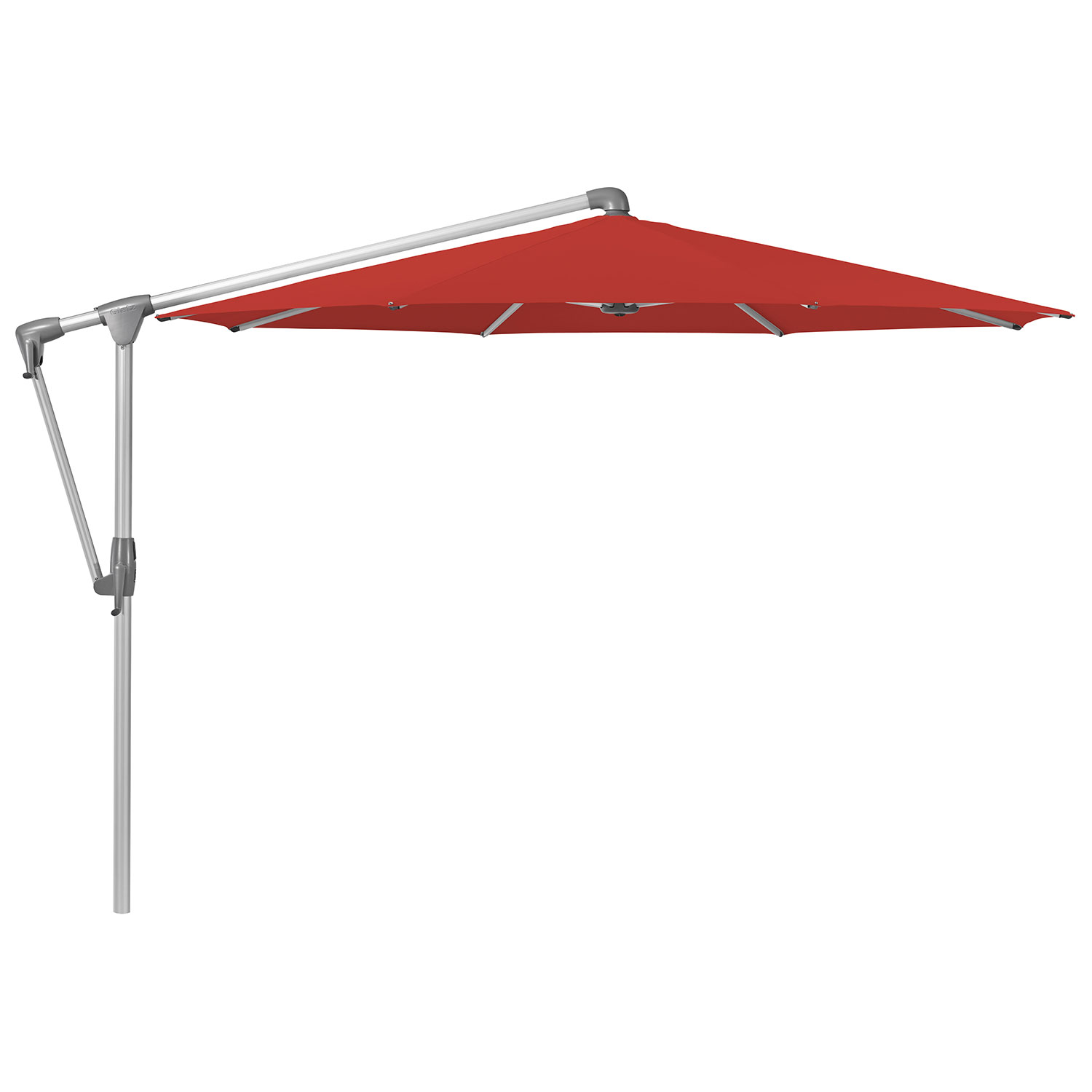 Glatz Sunwing Casa Frithængende Parasol 300 cm Kat.4 Anodiseret Alu/403 Carmine Glatz