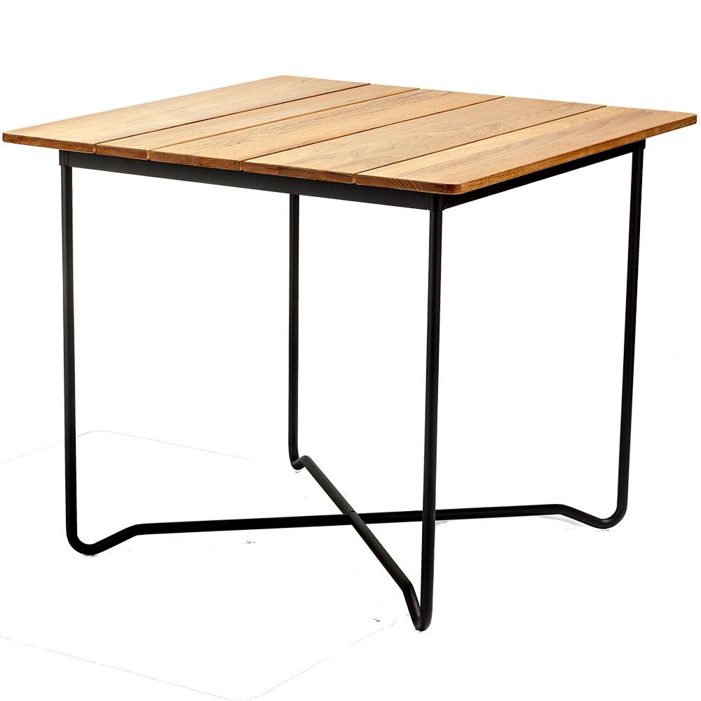 Skargaarden Grinda Bord 85×85 cm Sort/Teak Skargaarden