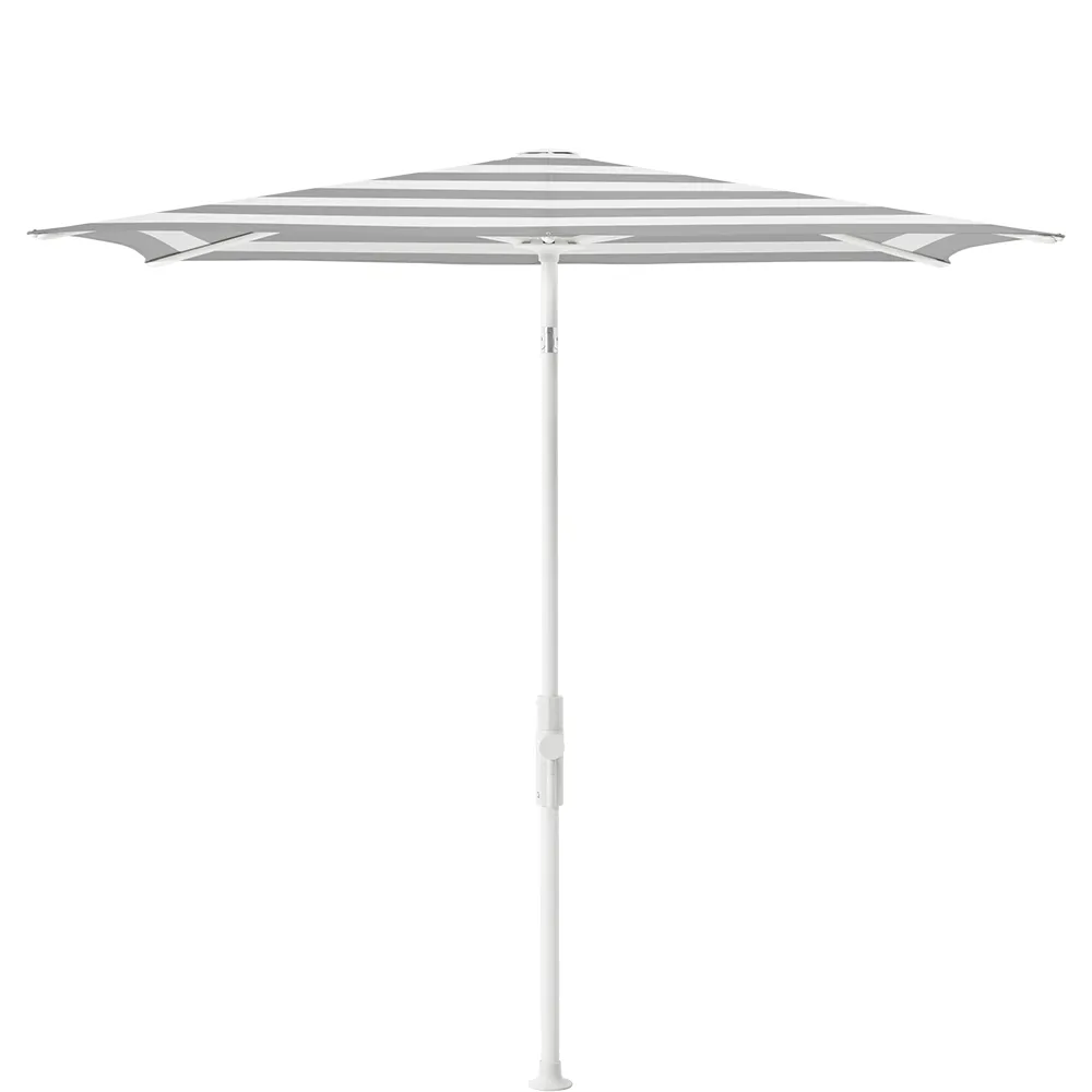 Glatz Twist parasol 210×150 cm matt white Kat.5 555 Grey Stripe