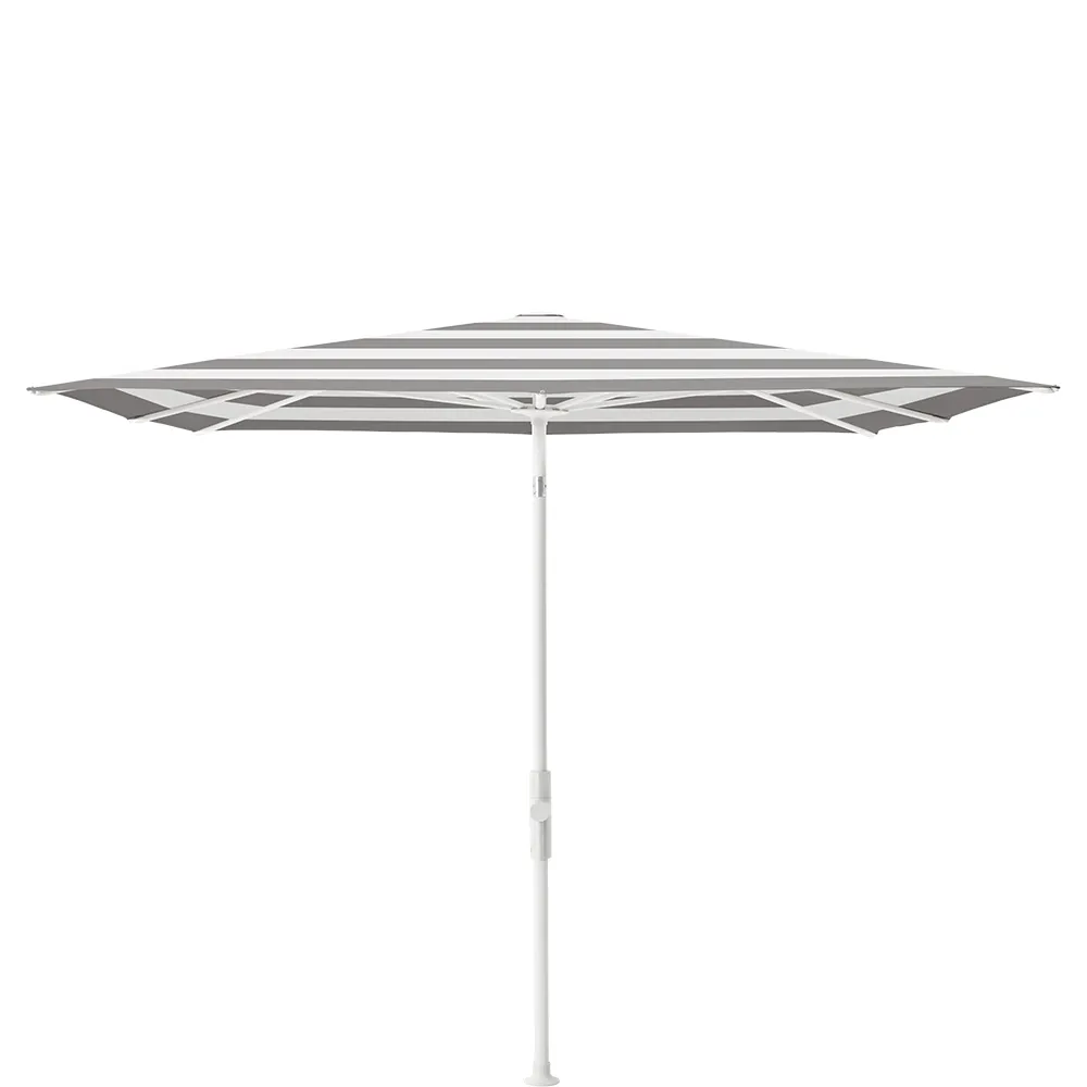 Glatz Twist parasol 240×240 cm matt white Kat.5 570 Steel Stripe