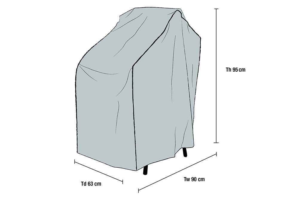 Brafab Møbelovertræk Stabelstol 63×90 cm Grå Brafab