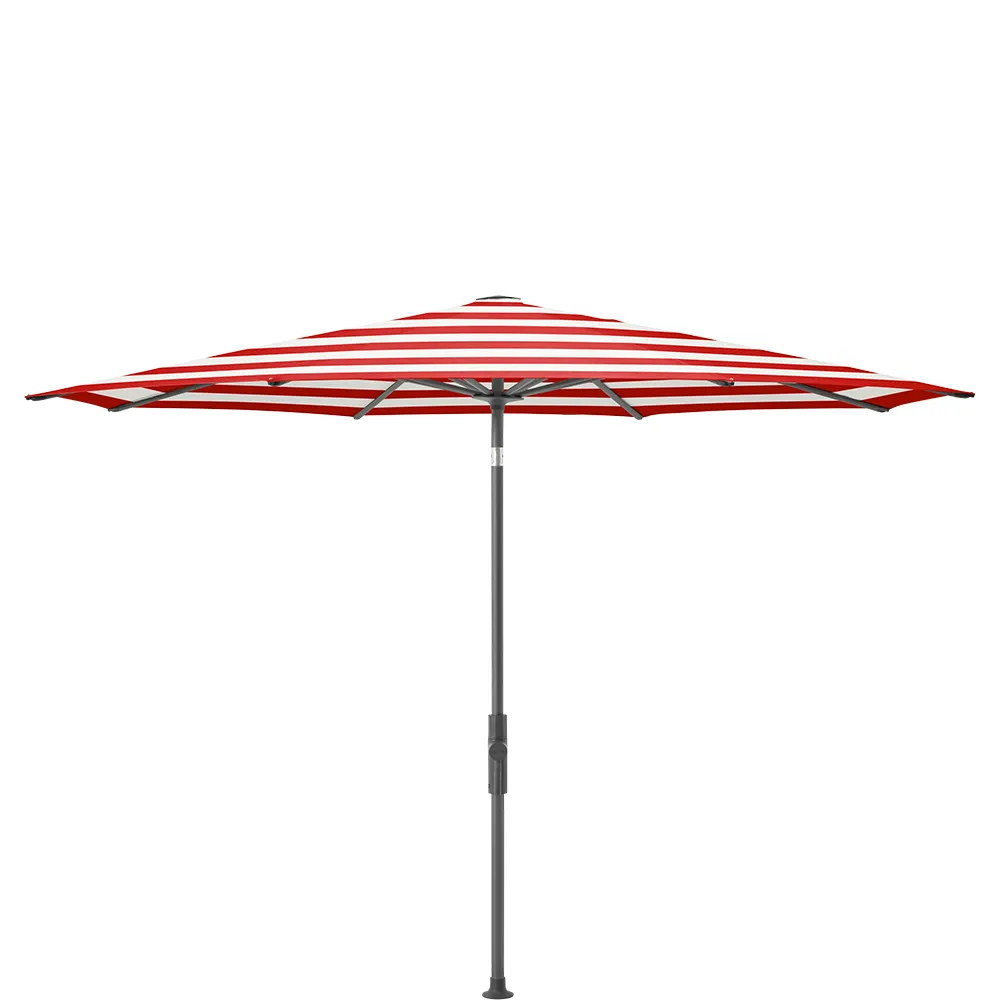 Glatz Twist parasol 330 cm anthracite Kat.5 800 Red Stripe