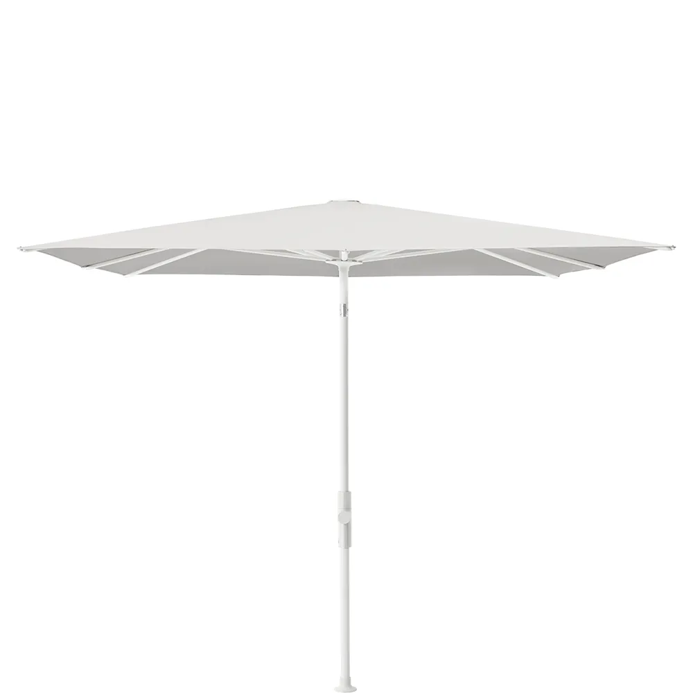 Glatz Twist parasol 240×240 cm matt white Kat.5 665 Chrome