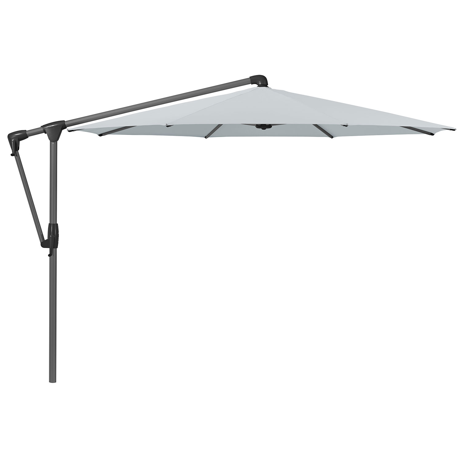 Glatz Sunwing Casa Frithængende Parasol 330 cm Kat.5 Antracit Alu/665 Chrome Glatz