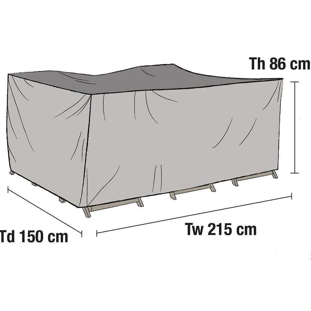 Brafab Møbelovertræk Spisebordssæt 150×215 cm Grå Brafab