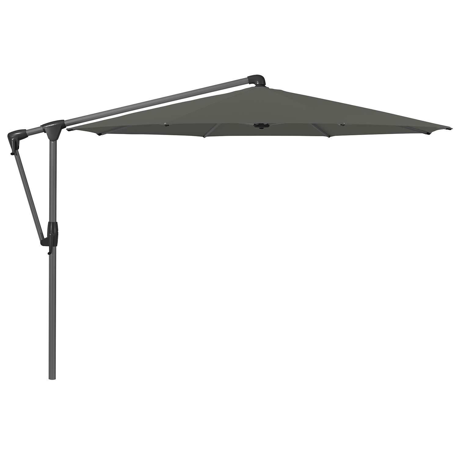 Glatz Sunwing Casa Frithængende Parasol 330 cm Kat.5 Antracit Alu/669 Carbone Glatz