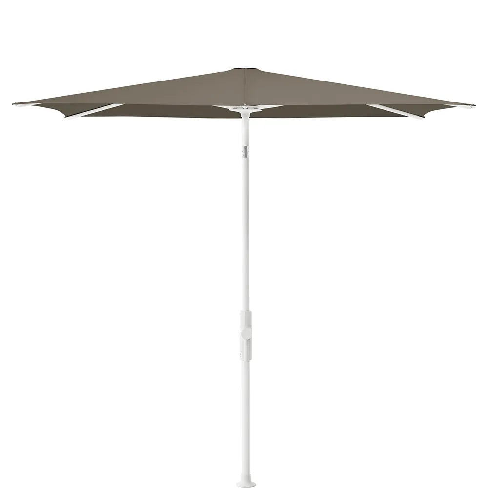 Glatz Twist parasol 250×200 cm matt white Kat.5 611 Sandstone