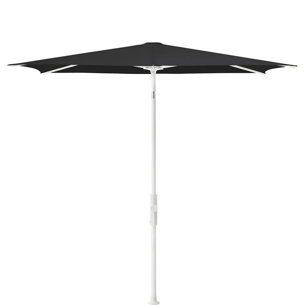 Glatz Twist parasol 210×150 cm matt white Kat.4 408 Black