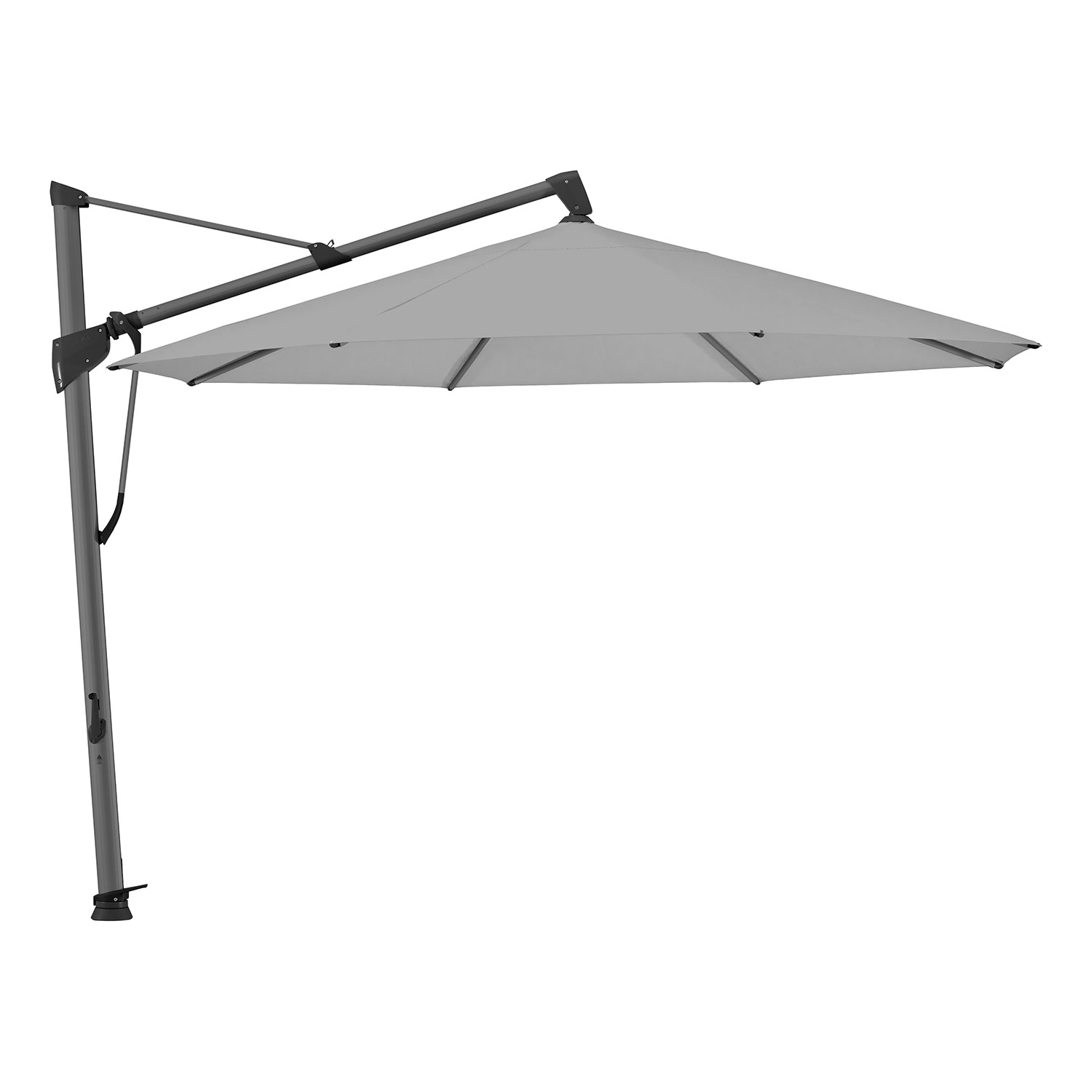 Glatz Sombrano S+ Frithængende Parasol 350 cm Kat.5 Antracit Alu/501 Granite Glatz