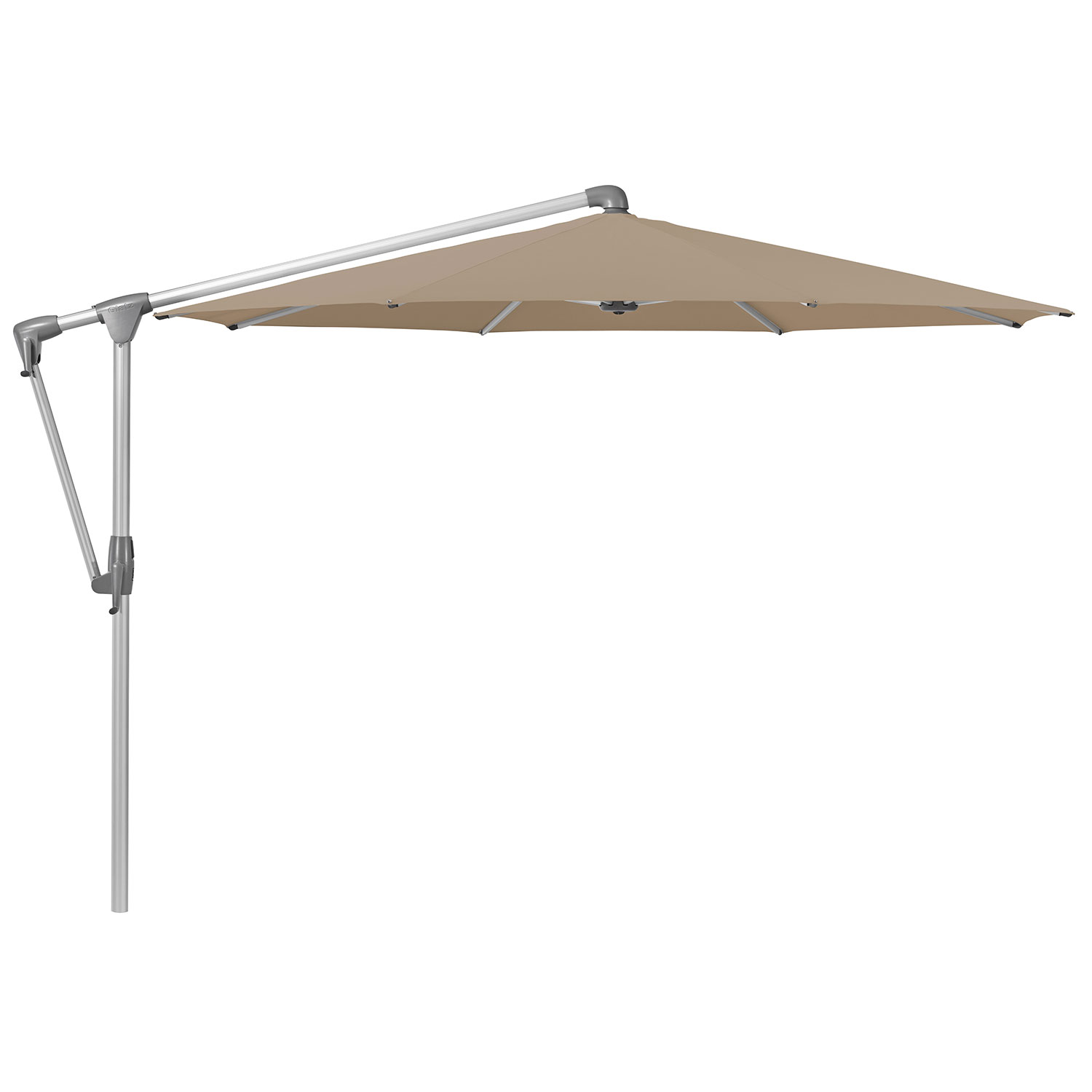 Glatz Sunwing Casa Frithængende Parasol 330 cm Kat.5 Anodiseret Alu/650 Camel Glatz