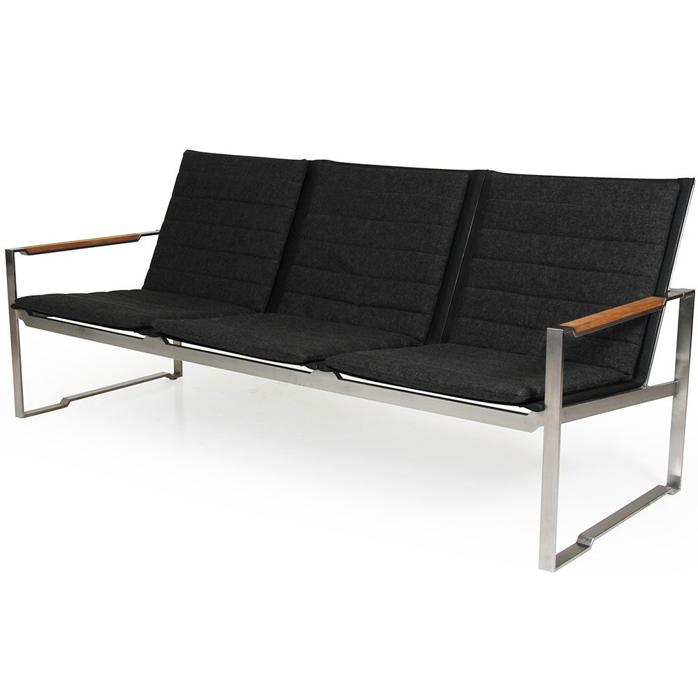 Brafab Gotland 3-pers. Sofa Grå/Sort Teak Brafab