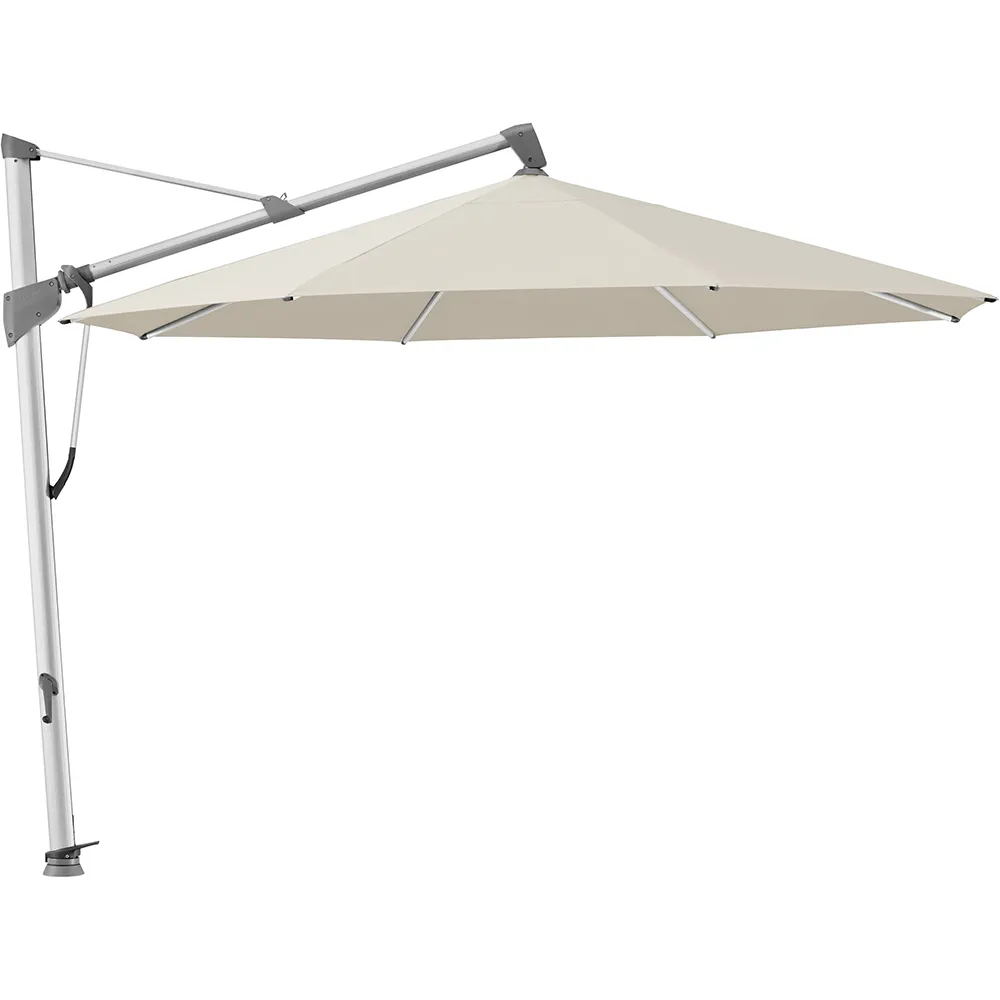 Glatz Sombrano S+ frithængende parasol 350 cm anodiseret aluminium Kat.5 527 Urban Chrome