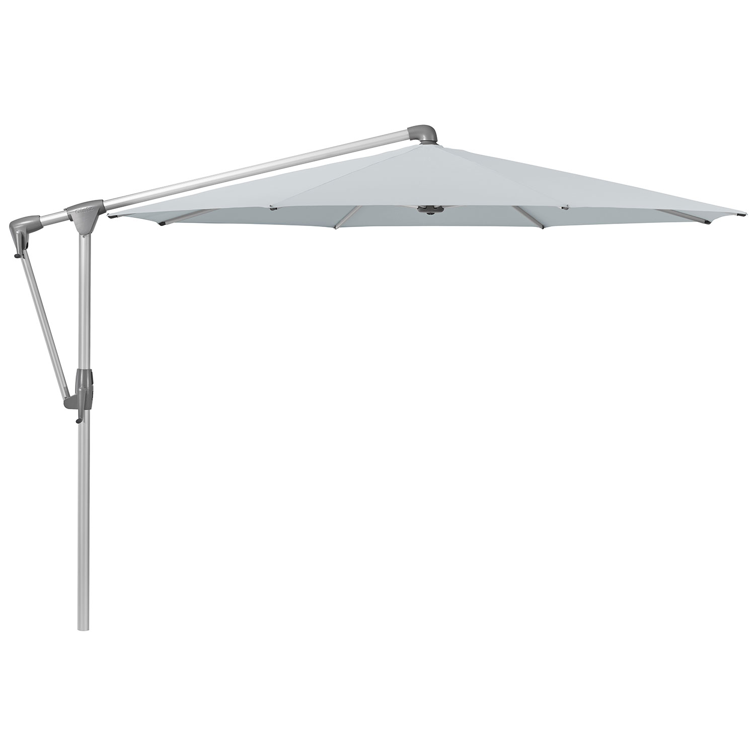 Glatz Sunwing Casa Frithængende Parasol 330 cm Kat.5 Anodiseret Alu/665 Chrome Glatz