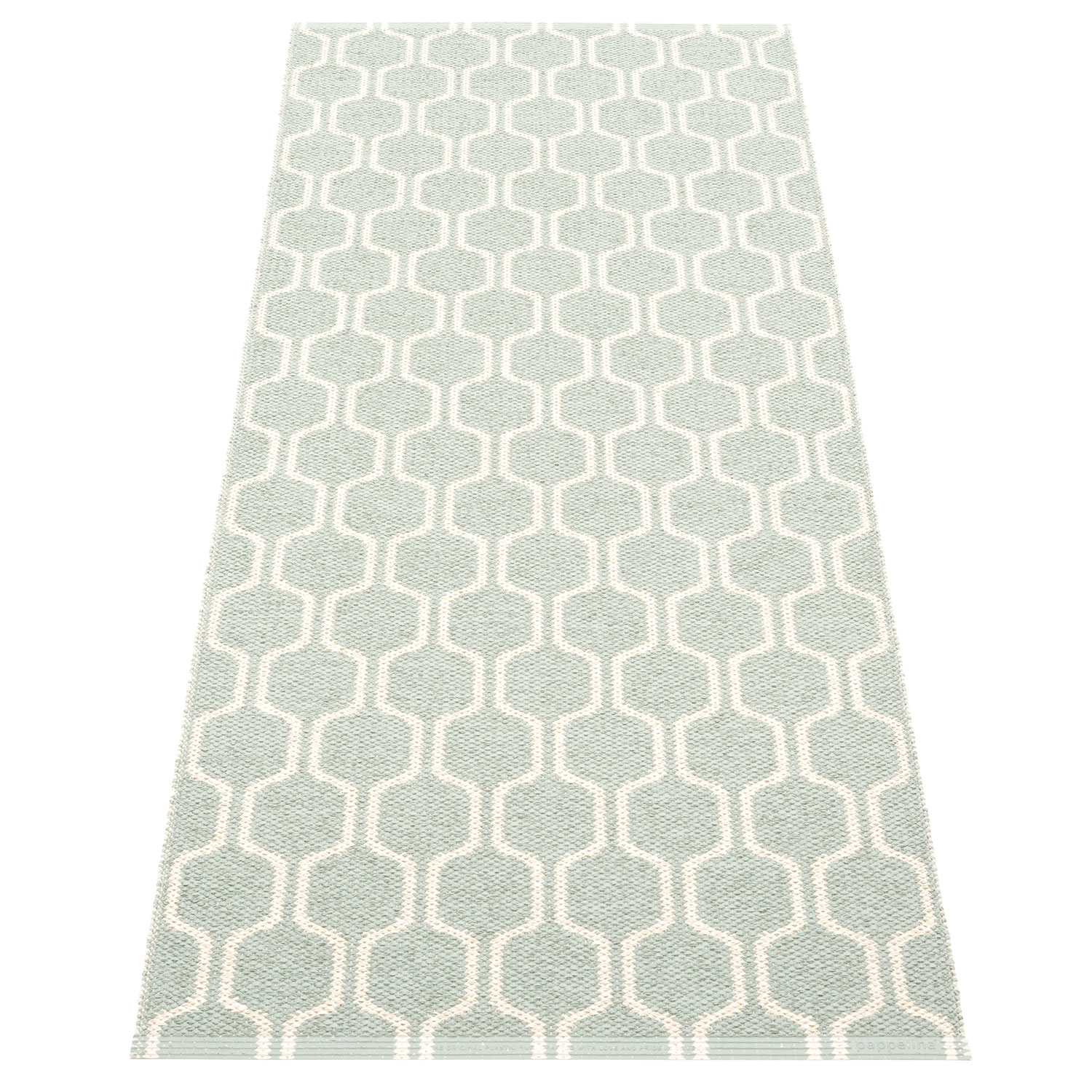 Pappelina Ants tæppe 70×180 cm sage vanilla / warm grey stripe