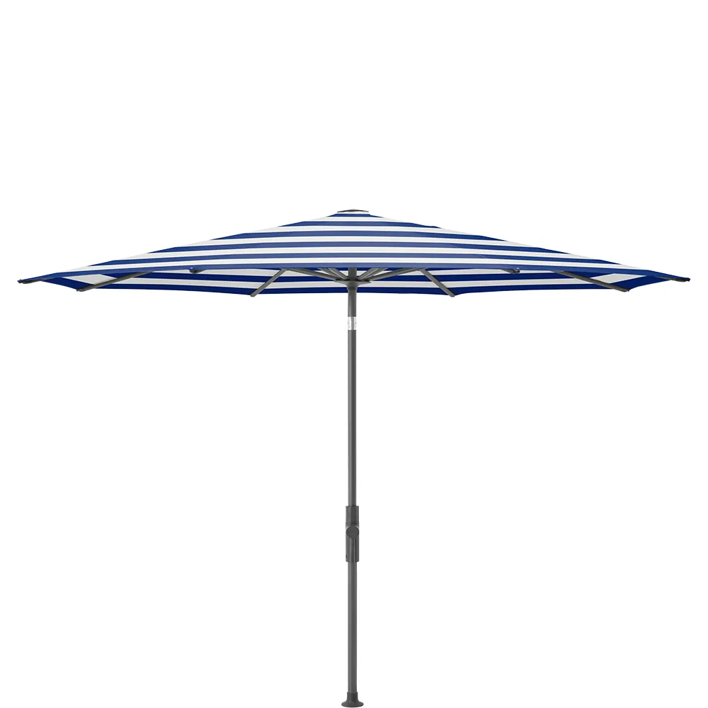 Glatz Twist parasol 270 cm anthracite Kat.5 602 Blue Stripe