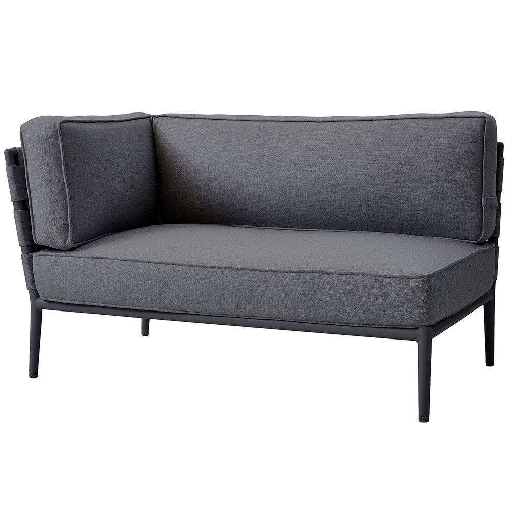 Cane-Line Conic 2-personers sofa højre grå