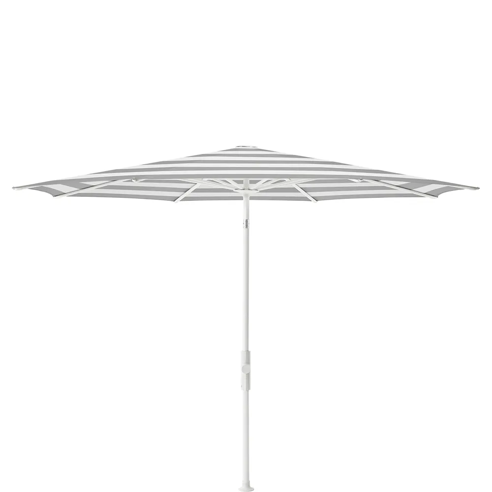 Glatz Twist 330 cm parasol matt white Kat.5 555 Grey Stripe