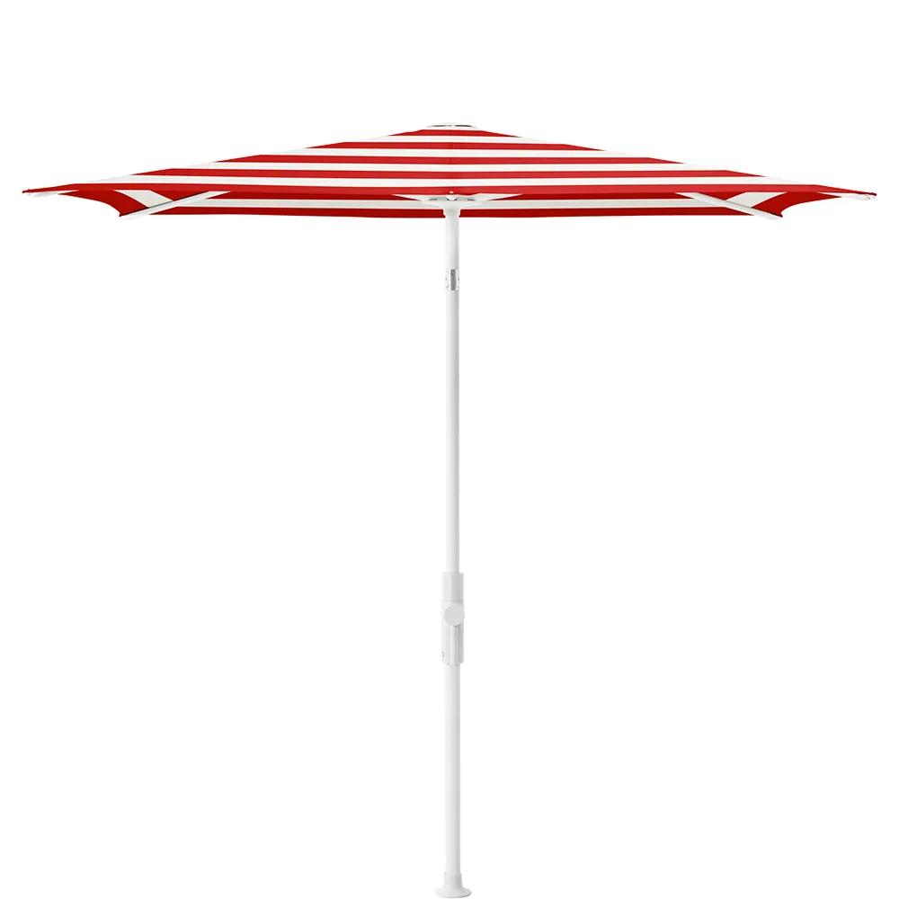 Glatz Twist parasol 250×200 cm matt white Kat.5 800 Red Stripe