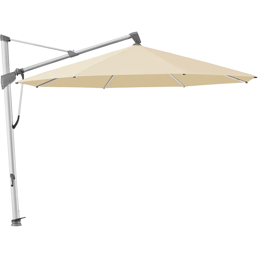 Glatz Sombrano S+ frithængende parasol 400 cm anodiseret aluminium Kat.5 526 Bamboo