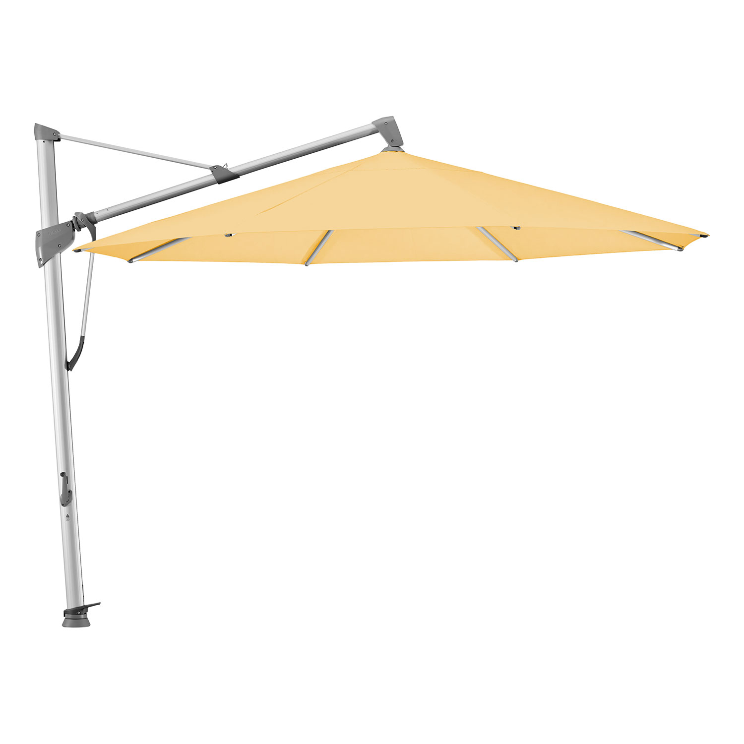 Glatz Sombrano S+ Frithængende Parasol 350 cm Kat.4 Anodiseret Alu/438 Straw Glatz