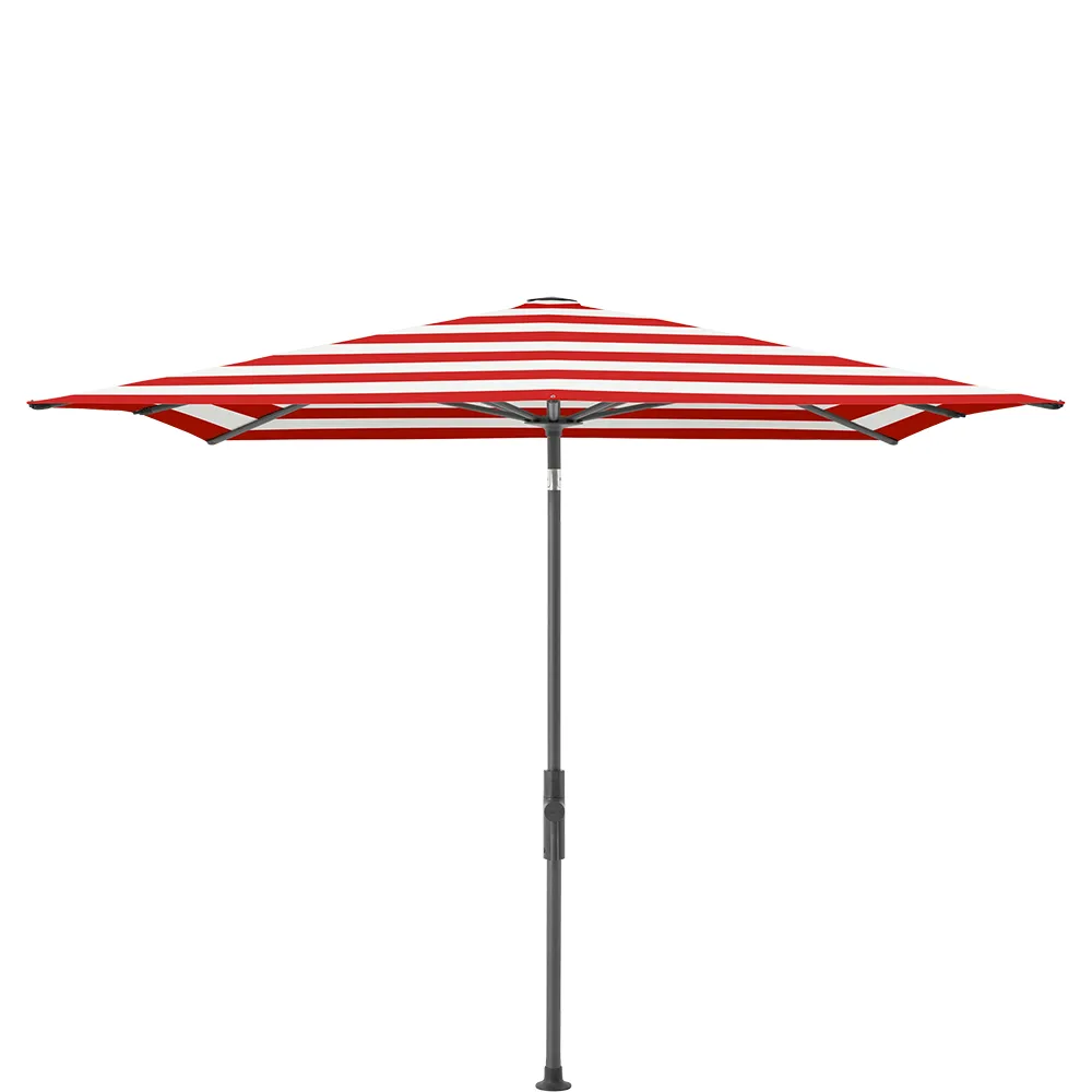 Glatz Twist parasol 240×240 cm anthracite Kat.5 800 Red Stripe