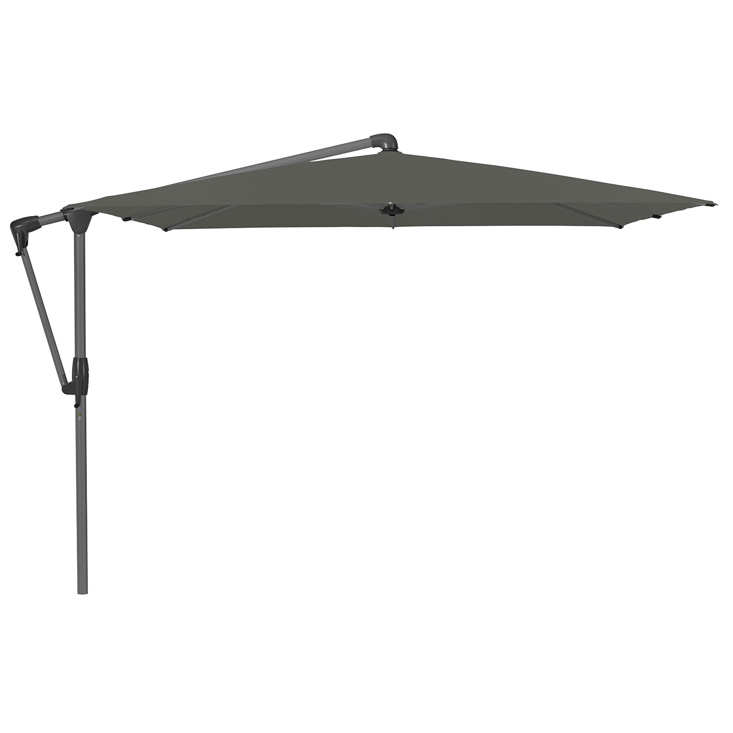 Glatz Sunwing Casa Frithængende Parasol 270×270 cm Kat.5 Antracit Alu/669 Carbone Glatz