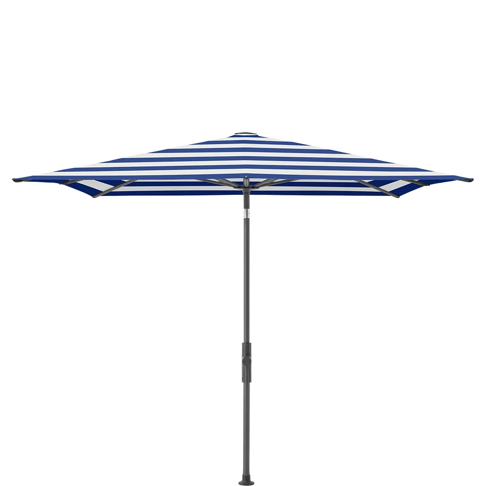 Glatz Twist parasol 240×240 cm anthracite Kat.5 602 Blue Stripe